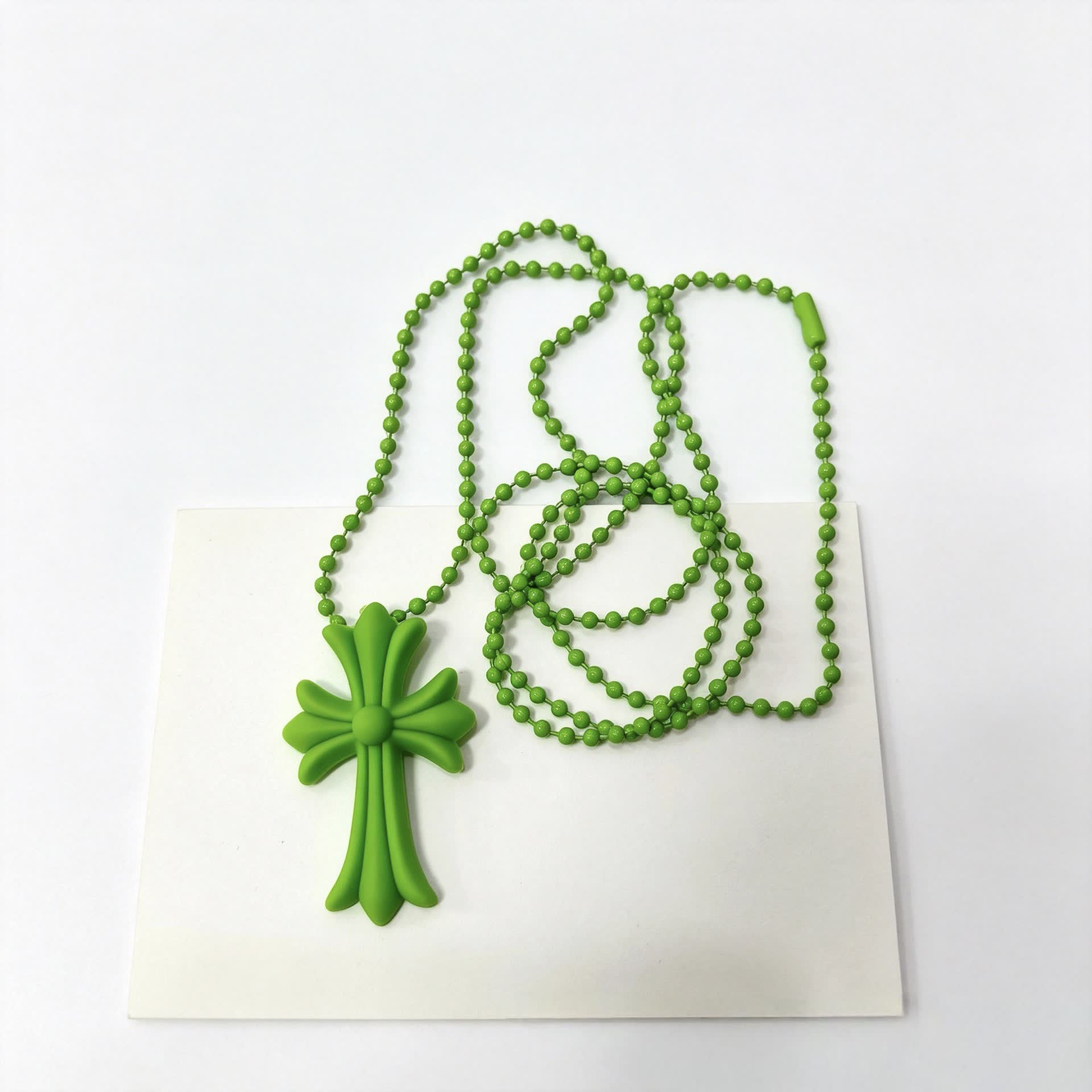 Chrome Hearts Colorful Cross and Heart Shaped Necklaces